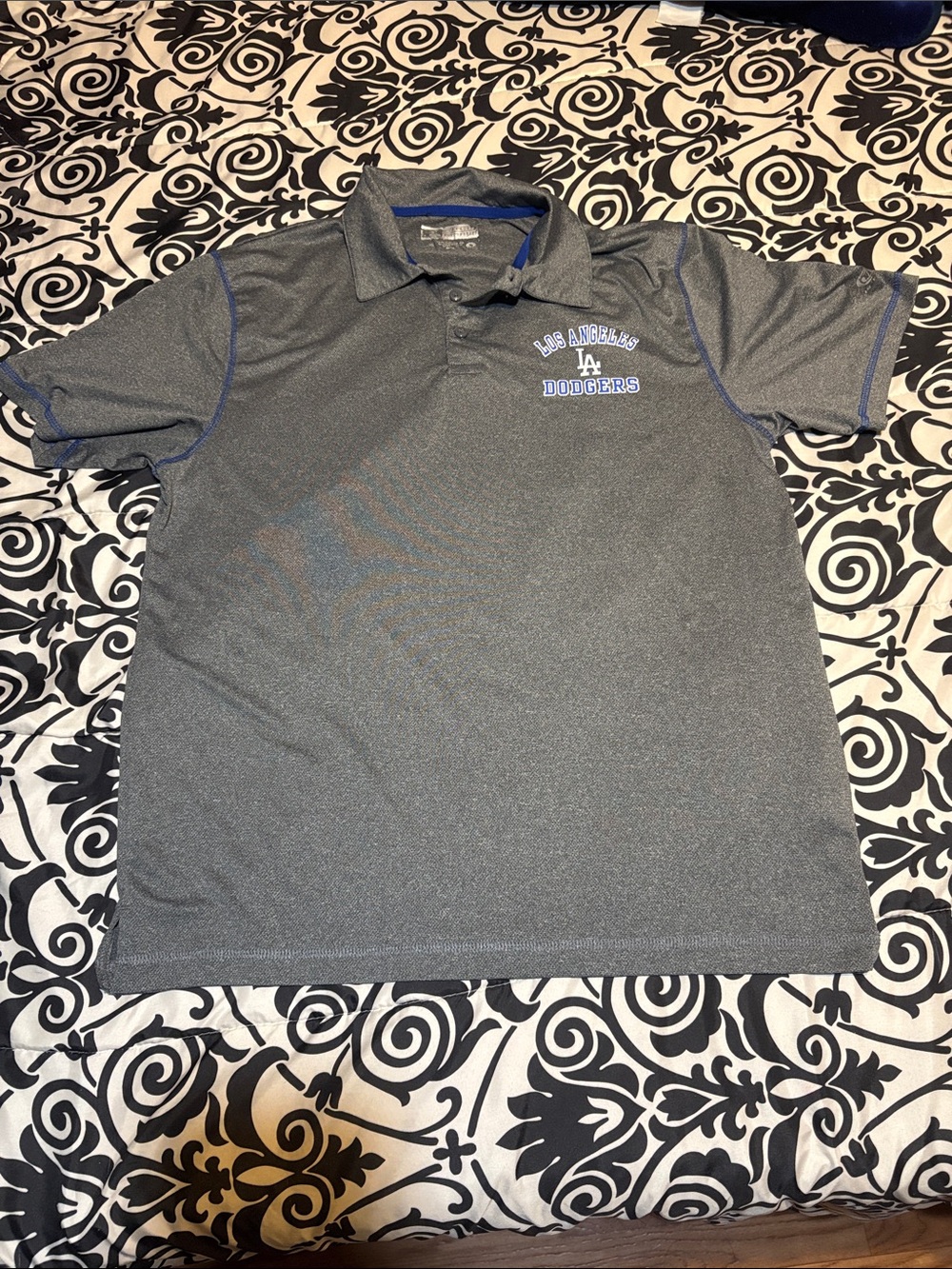 Los Angeles Dodgers Men's Gray Polo Shirt